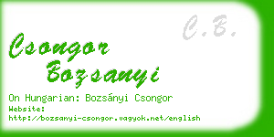 csongor bozsanyi business card