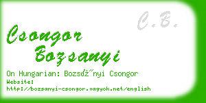 csongor bozsanyi business card